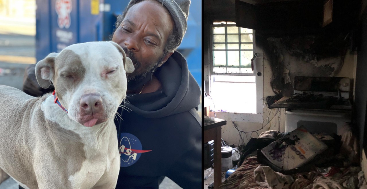 Homeless man saves animals from burning animal shelter