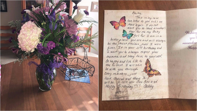 Dad Sends Daughter Flowers For Her 21st Birthday, Five Years After He Passed Away