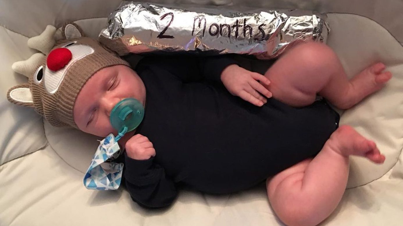 Dad Measures Baby's Growth With Cheesesteaks