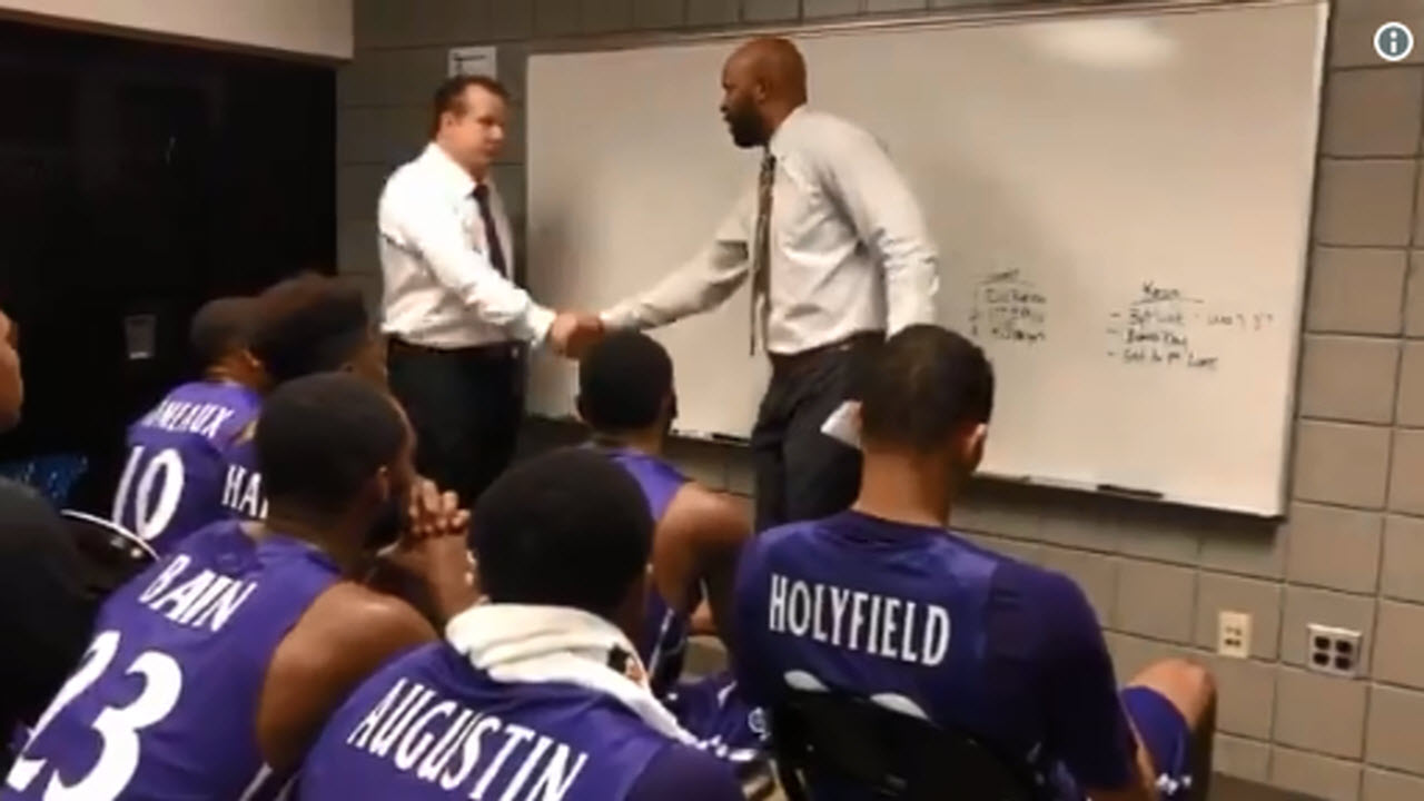 Winning Coach Gives Speech To Losing Team