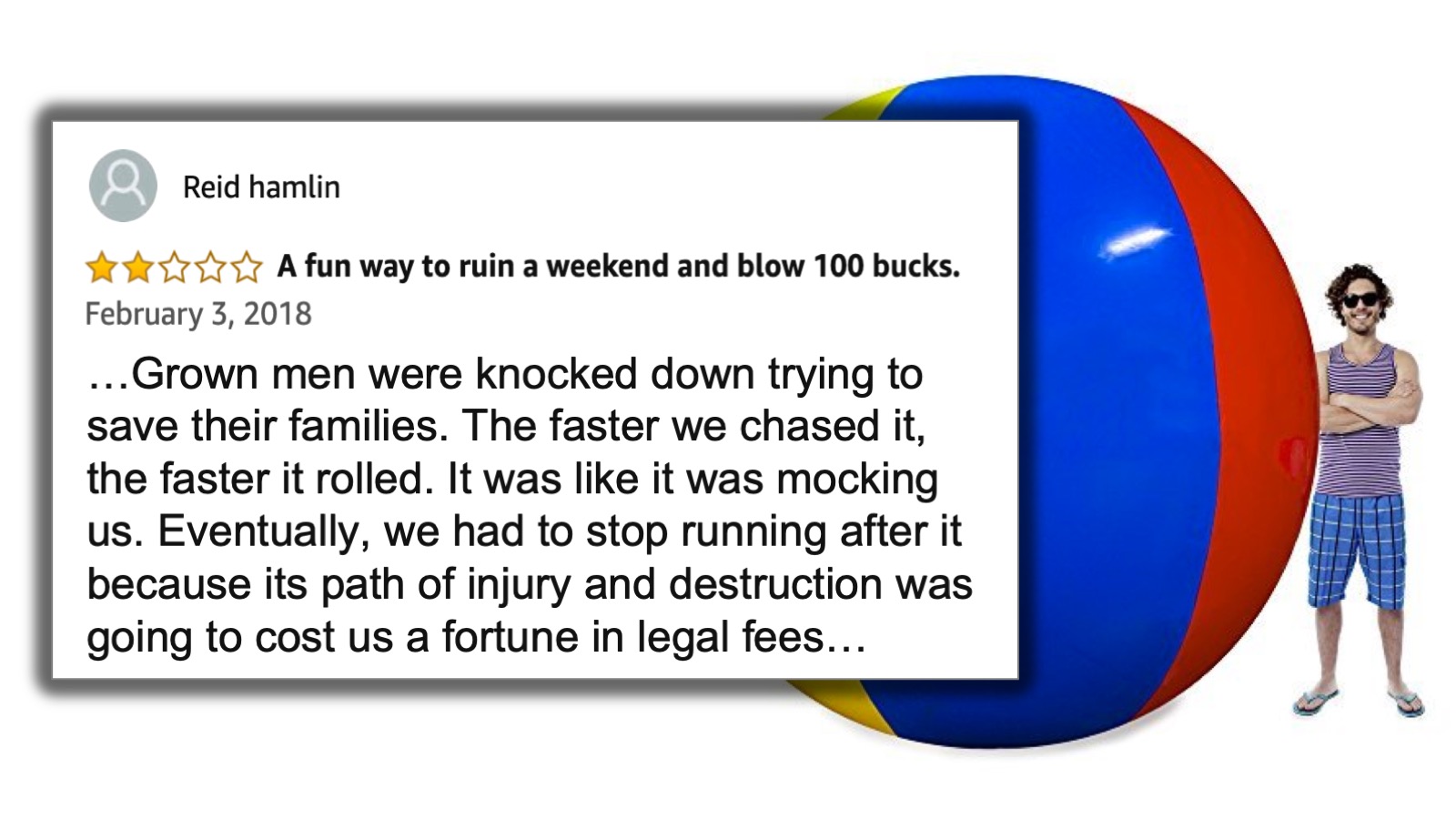 5 Hilarious Amazon Reviews For Behemoth Beach Ball