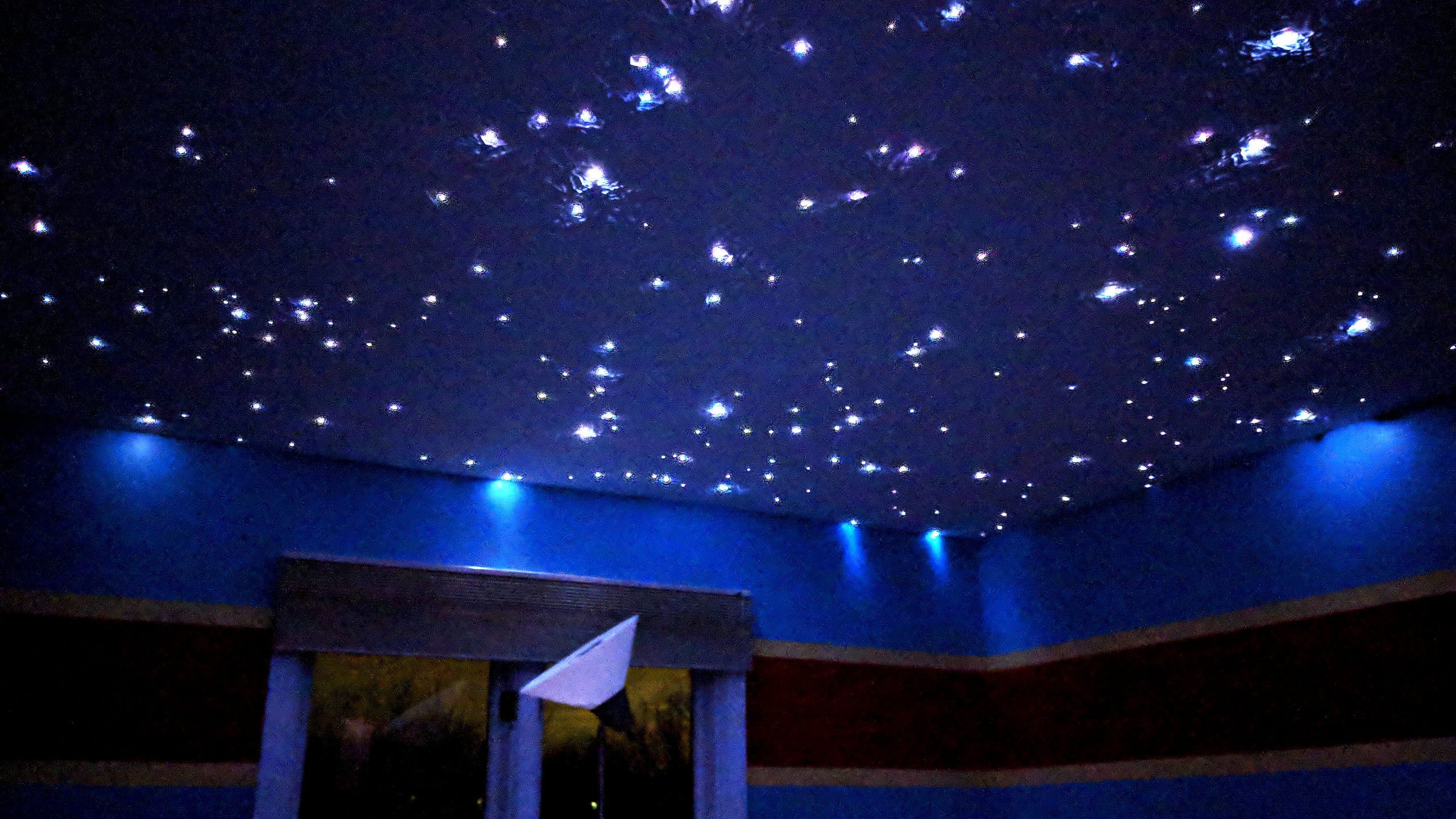 Glow-in-the-dark stars were cool, but my daughter needed something better:  fiber optic star ceiling : r/pics