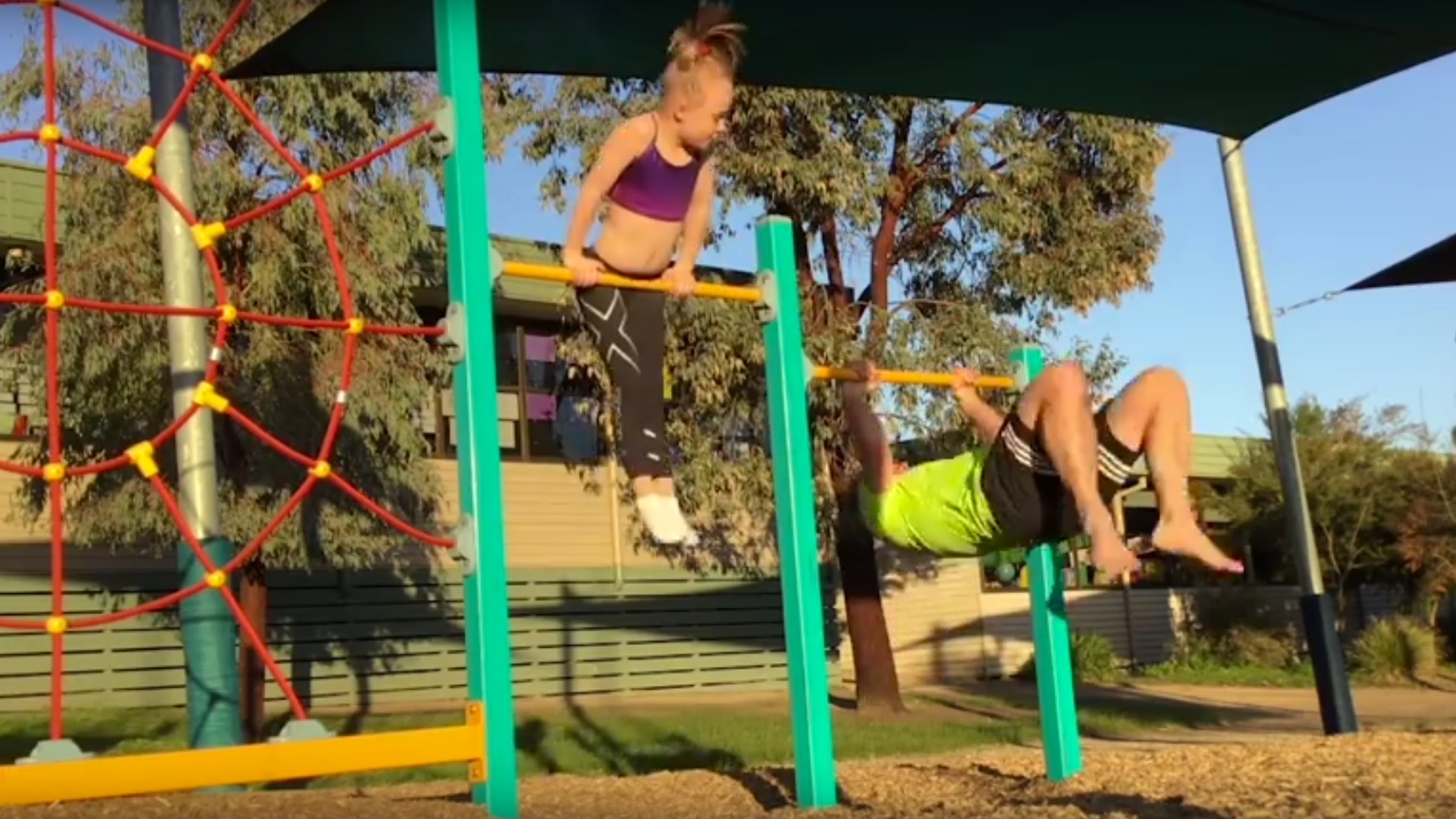 When Your Daughter Is Good At Gymnastics And You're Good At... Trying Your Best?