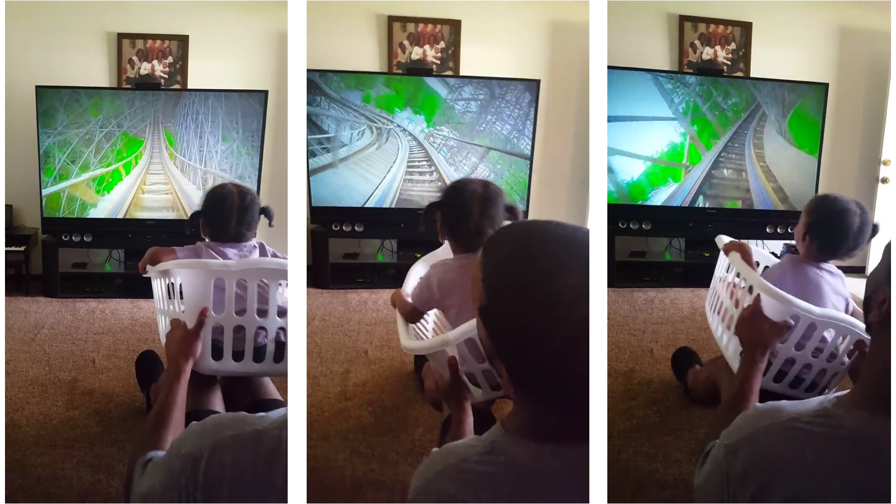 Awesome Dad's Virtual Rollercoaster Results In Adorable Reactions From Daughter