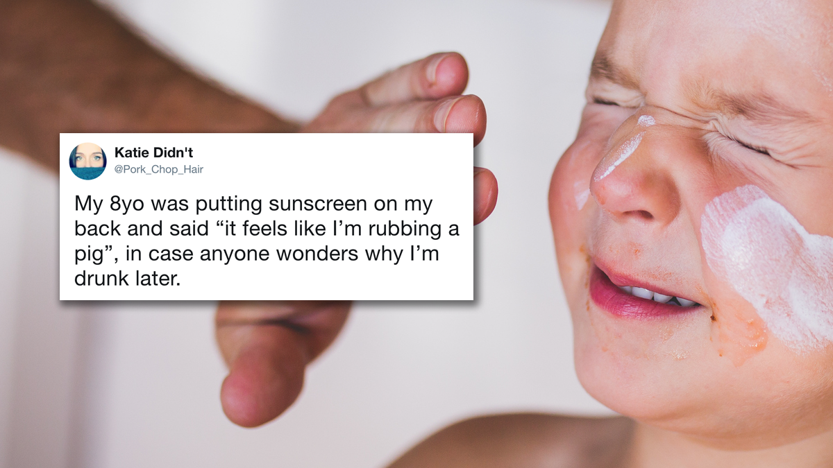 Tweet Roundup: 10 Funny Tweets About Putting Sunscreen On Your Kid