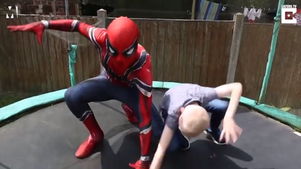 Dad Dresses as Spider-Man to Calm son with Austism