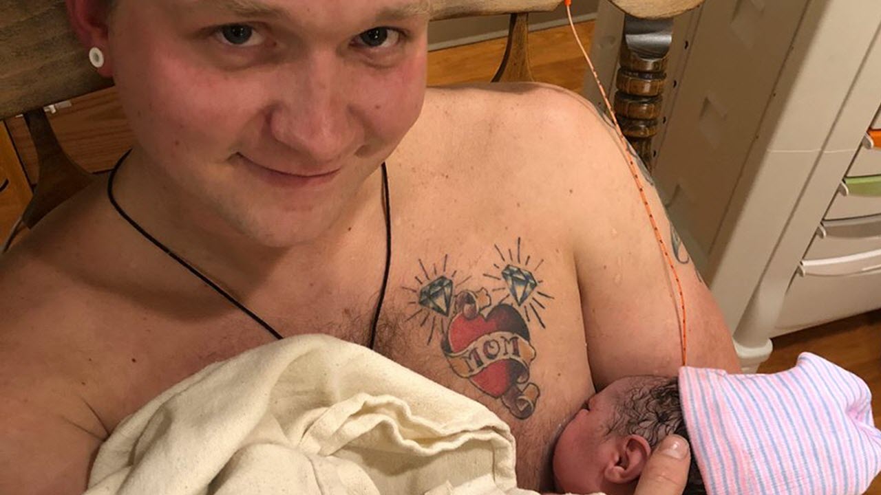 Ingenuity and Love Allows Dad to Breastfeed His Baby