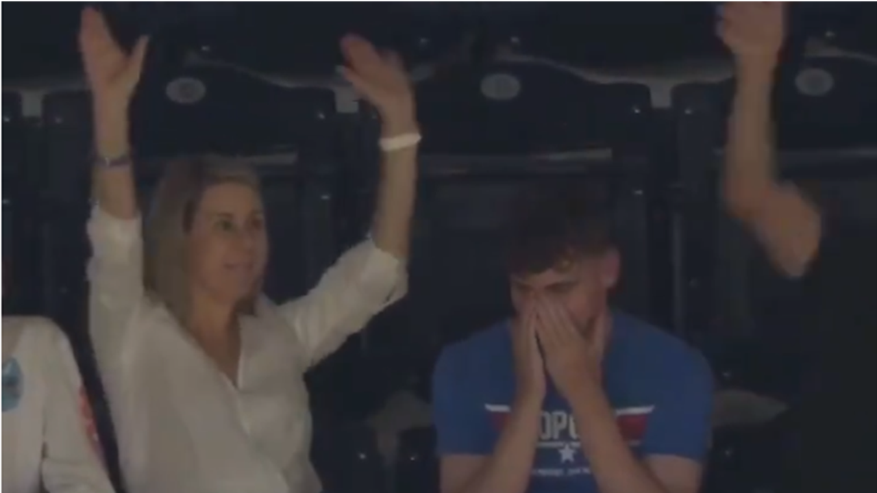 Parents Embarrass Son by Dancing on Jumbotron