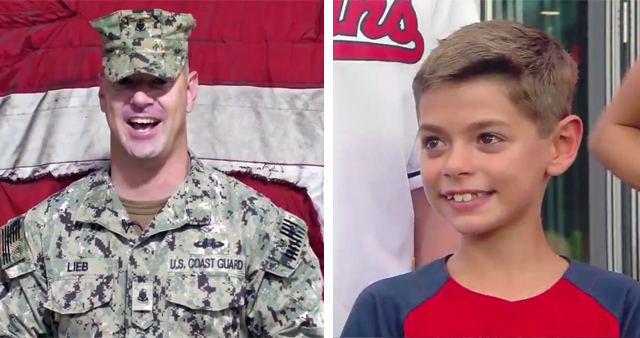 Coast Guard Dad Surprises Son at Cleveland Indians Game