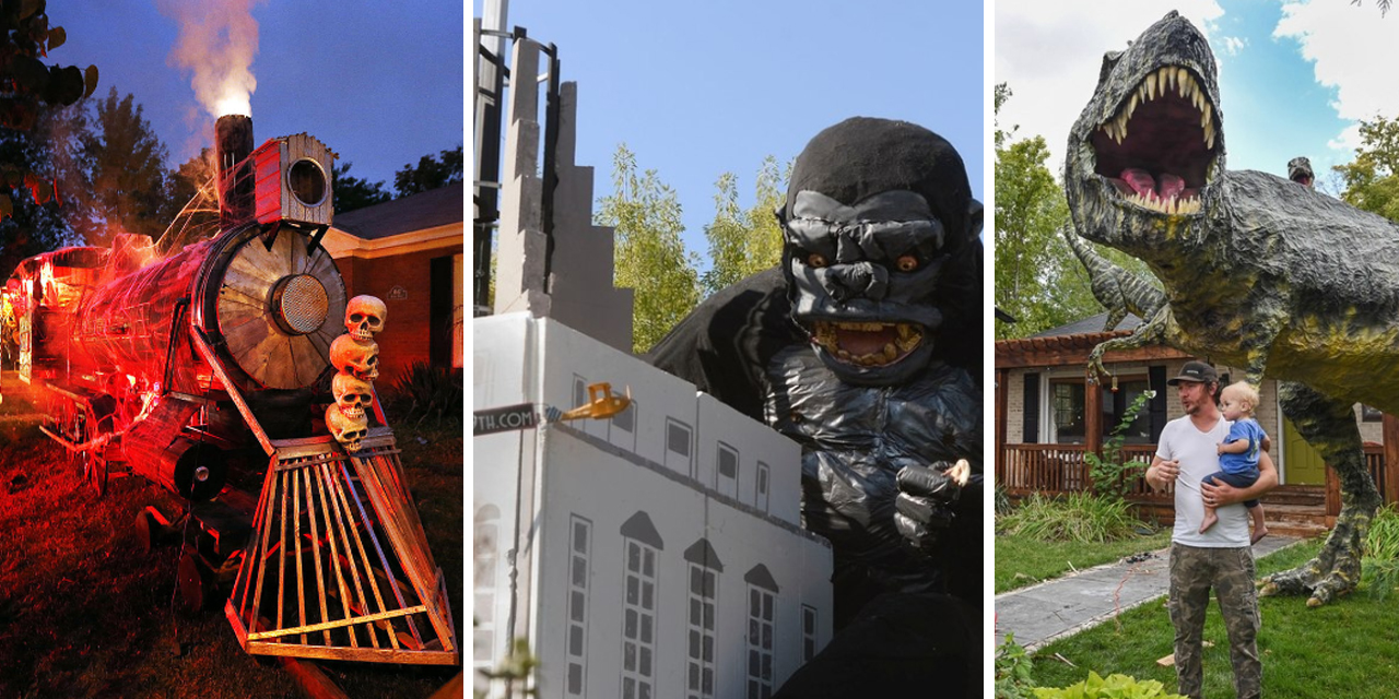 Dad Builds Huge Halloween Installations Around His House