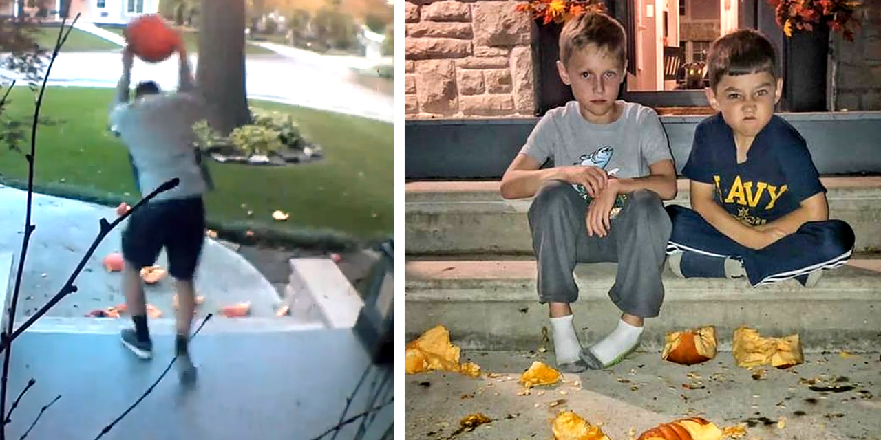 Hero Dad Catches College Kid Who Smashed His Sons' Pumpkins [WATCH]