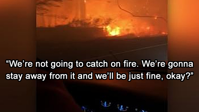 Calm Dad Sings to Daughter While Escaping California Wildfire [WATCH]