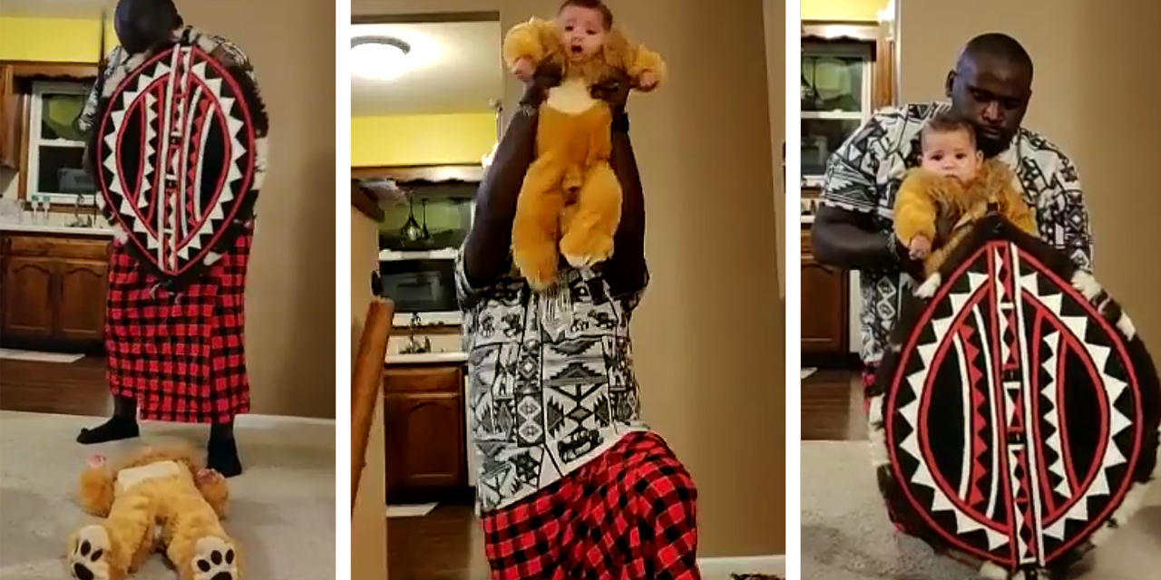 Dad Performs Adorable Lion King Scene Starring Baby Daughter [WATCH]