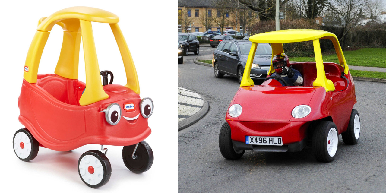 Adult Version of Little Tikes Coupe Goes From 0-60mph in 17 Seconds [WATCH]