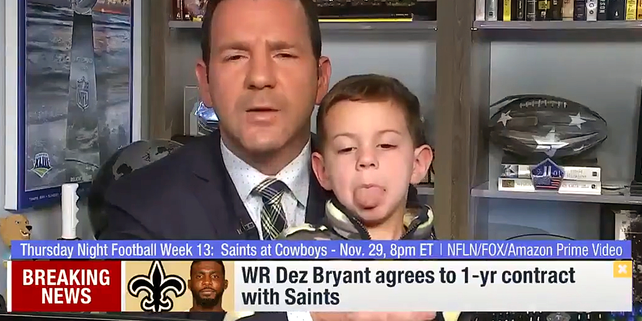 Sports Reporter's Son Interrupts Live NFL Broadcast [WATCH]