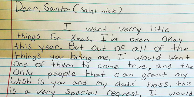 Girl Asks Santa to Change Dad's Shift so He Can Be Home For Christmas