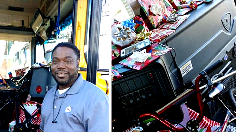 This Bus Driver Bought a Christmas Gifts for Every Kid on His Route