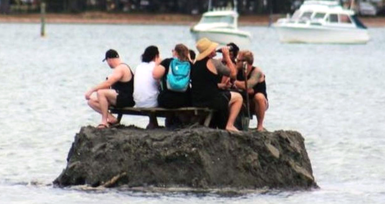 New Year's Heroes Build Island to Avoid Drinking Ban