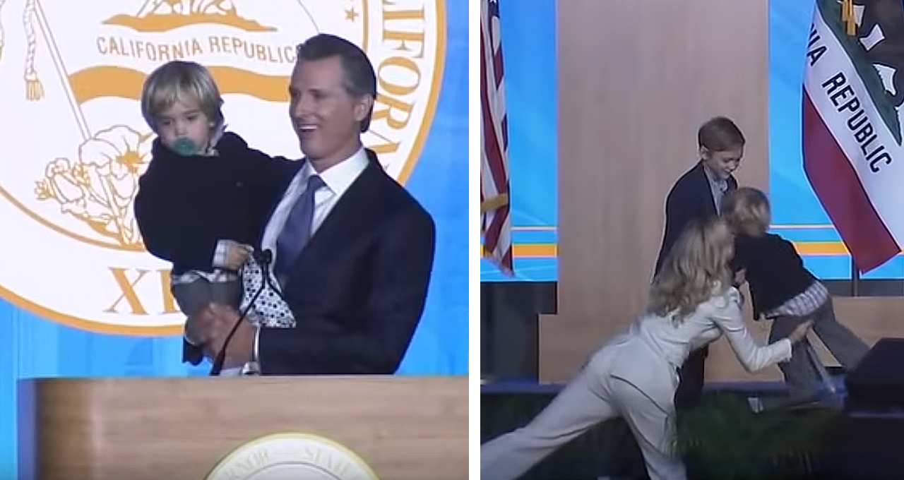 Toddler Steals the Spotlight During Governor's Inauguration Speech [WATCH]