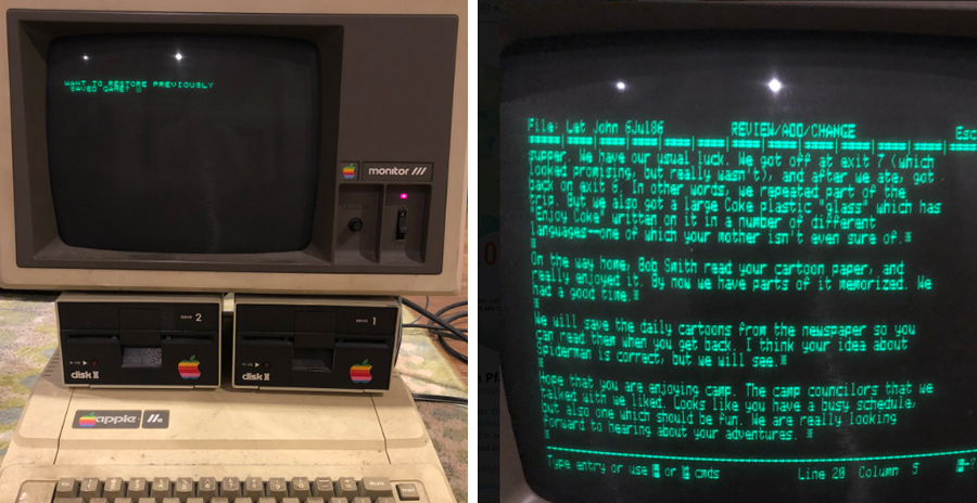 Man Turns on 30-Yr-Old Apple IIe and Finds Letter From Late Dad