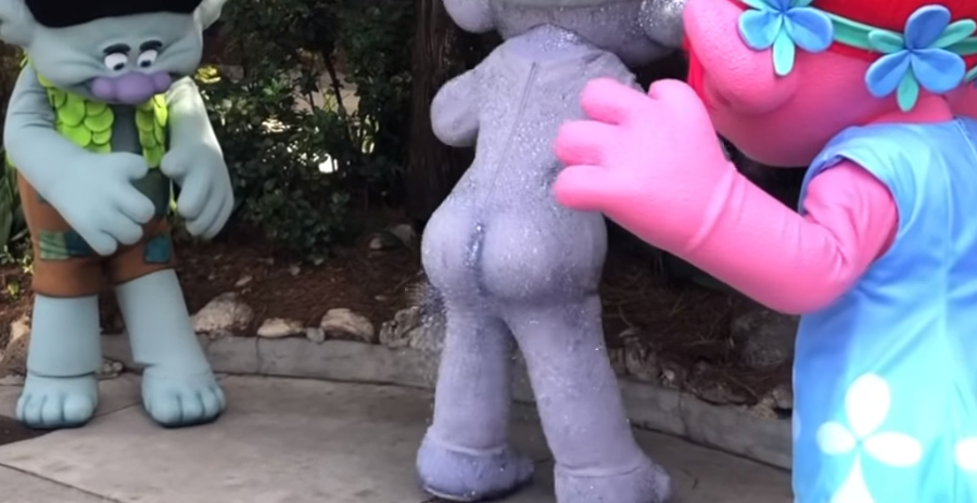 Universal Studios' Bare-Assed Glitter Farting Troll Is Not Embarrassed [WATCH]