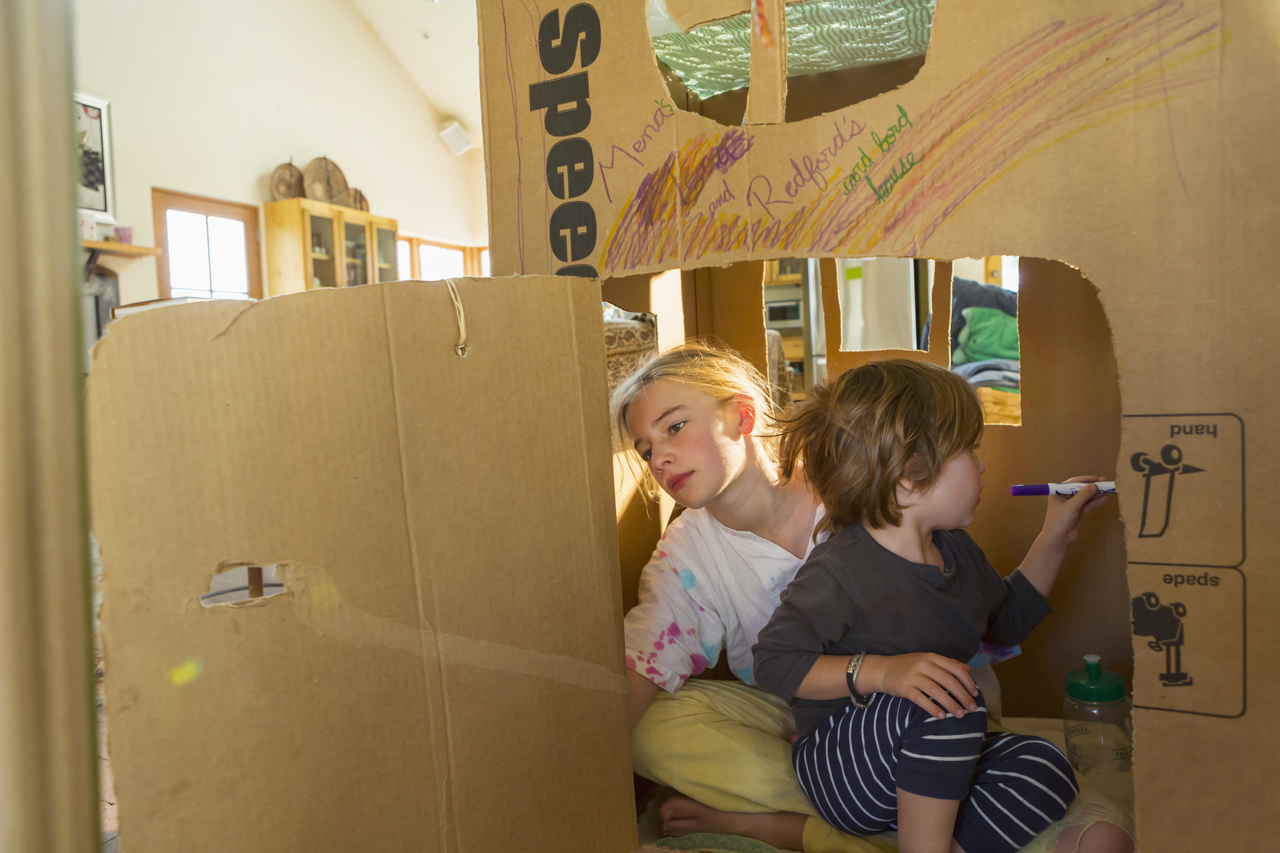 Cardboard fort for Kids