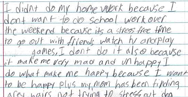 Kid's Convincing Anti-Homework Letter Goes Viral