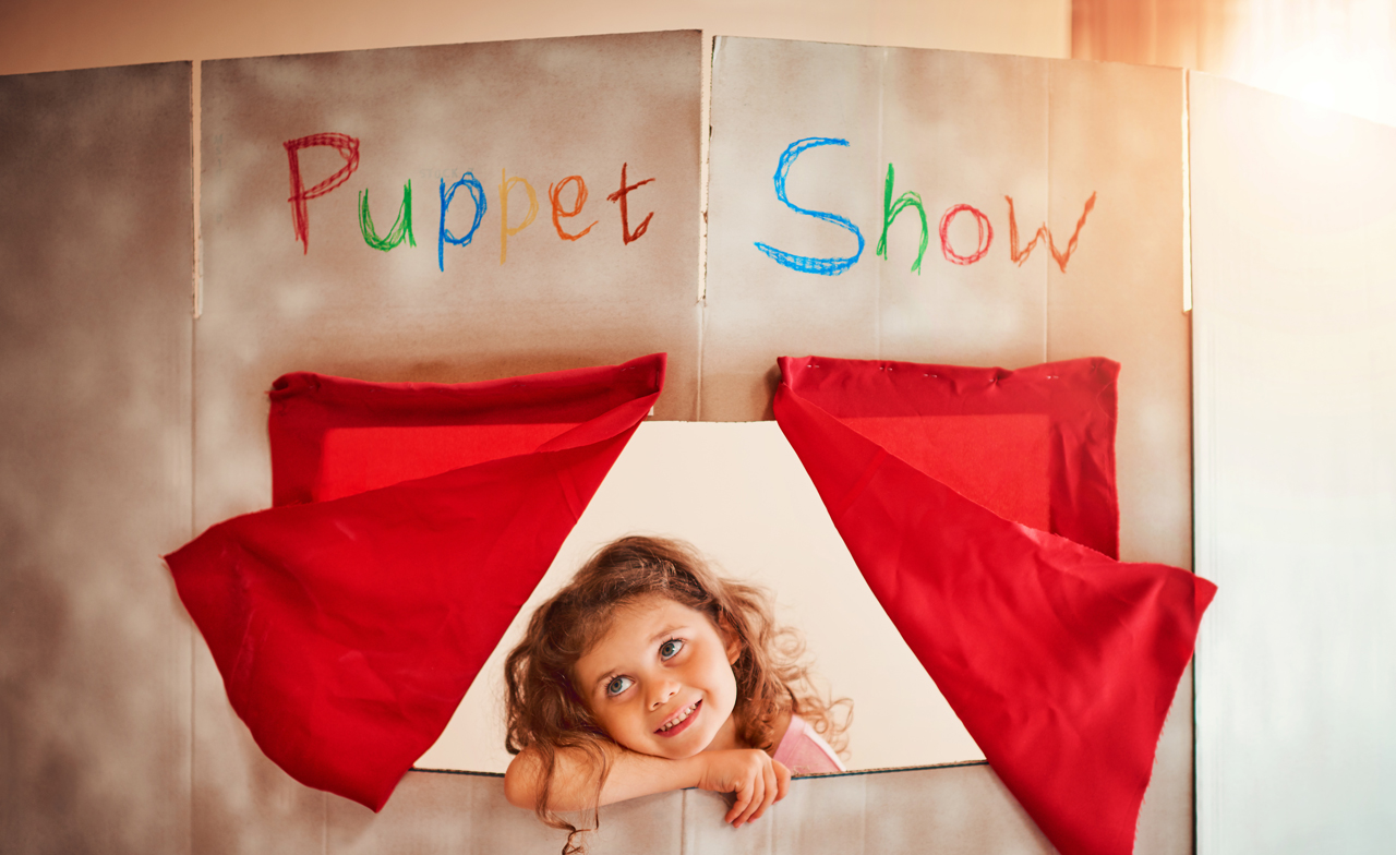 Cardboard Puppet Theater