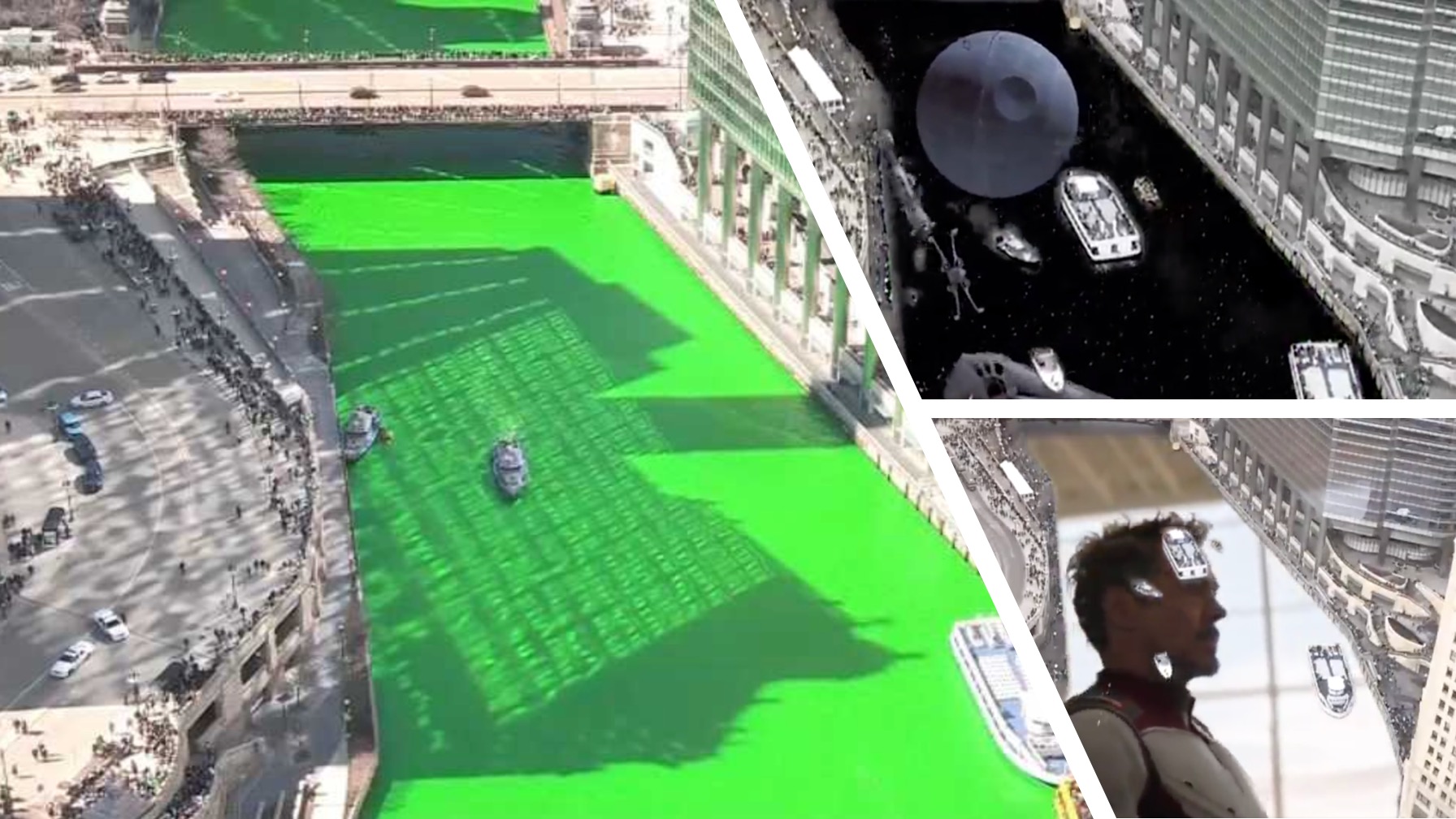 Chicago River Dyed "Green Screen" Green and Twitter Took Advantage [WATCH]