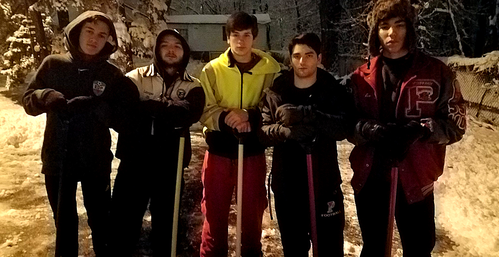 Teens Shovel at 4am