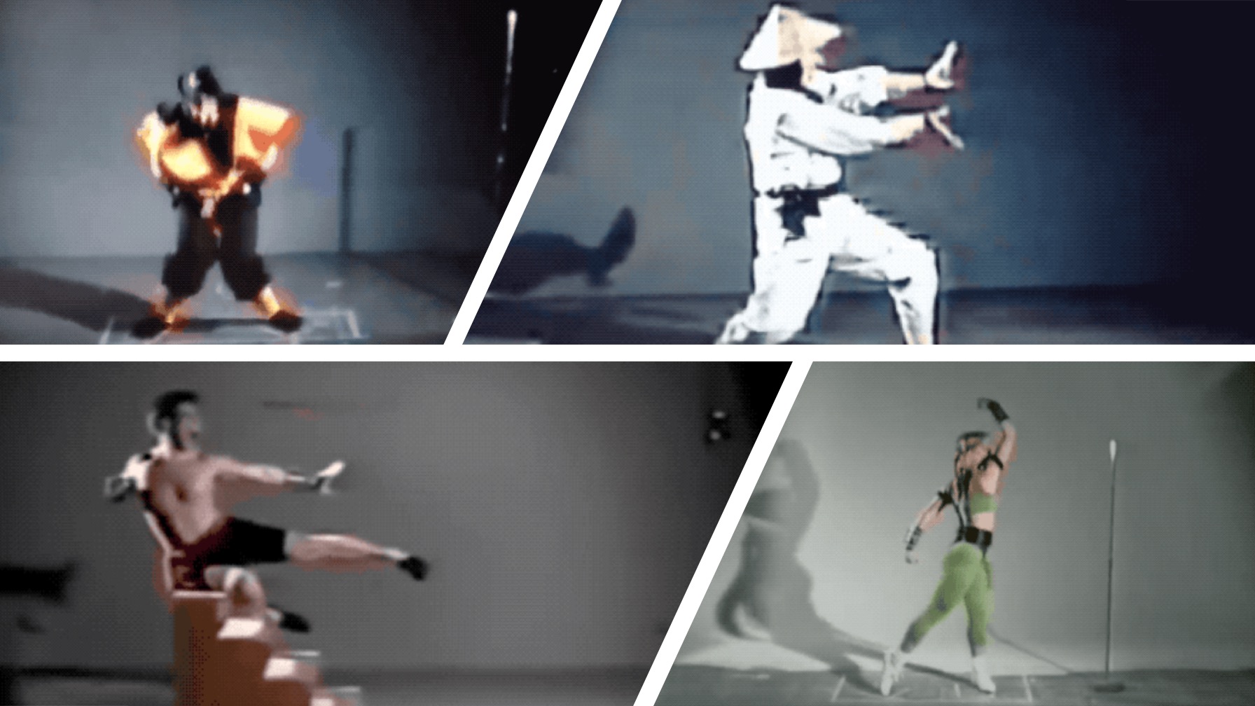 Actors Choreograph Moves During the Making of the Original Mortal Kombat