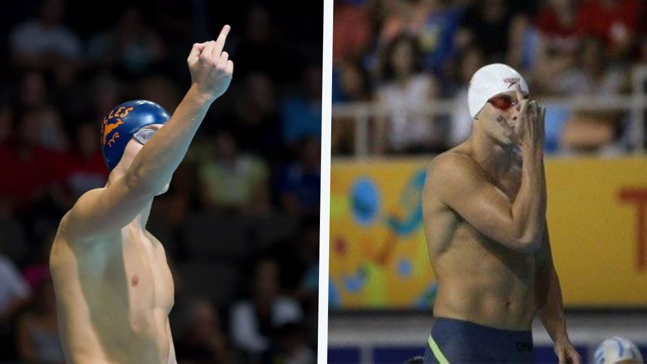 This Olympic Athlete Flips His Dad the Bird Before Every Race