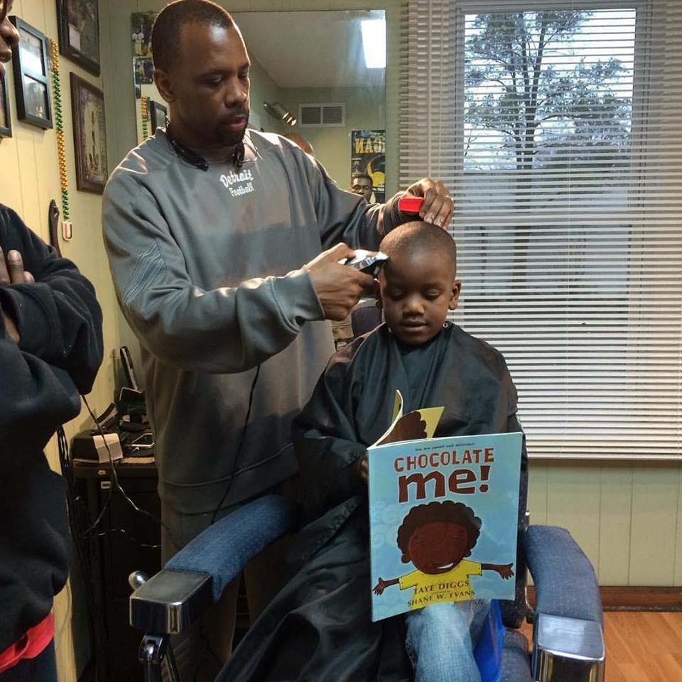 Reading at the Barber