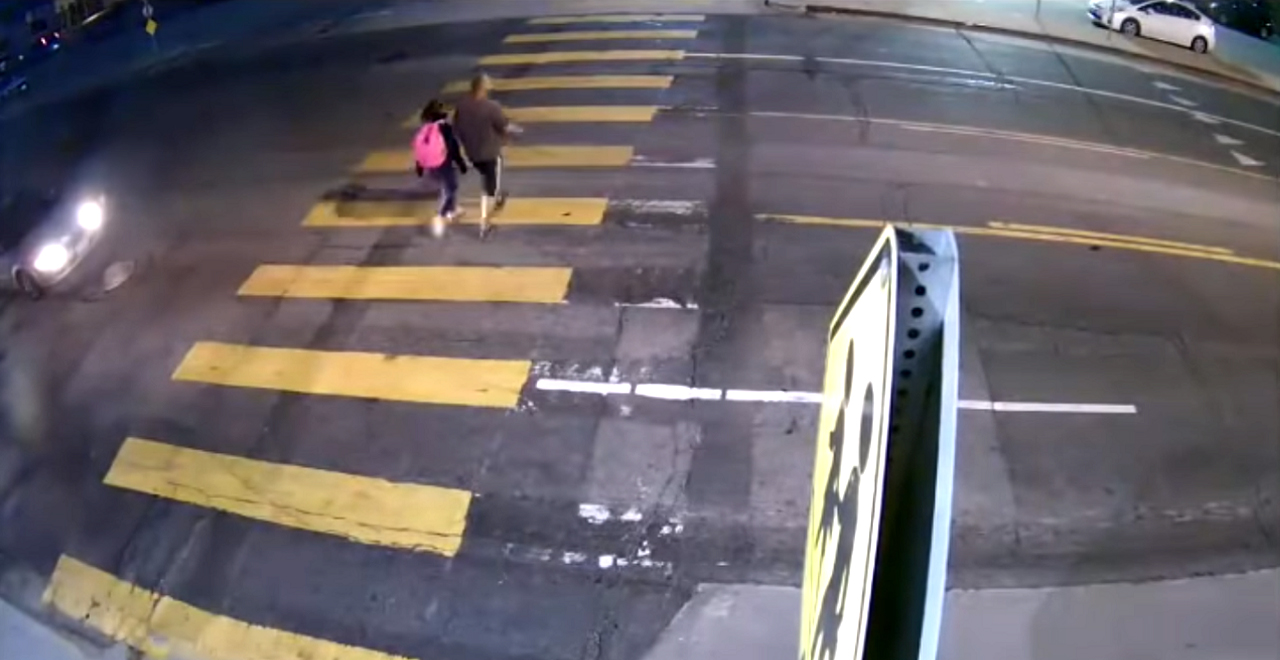 Hero Dad Pushes Daughter out of way