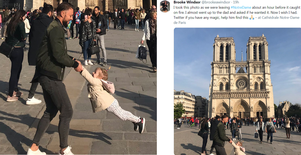 Twitter Searches for Dad in Notre Dame Photo