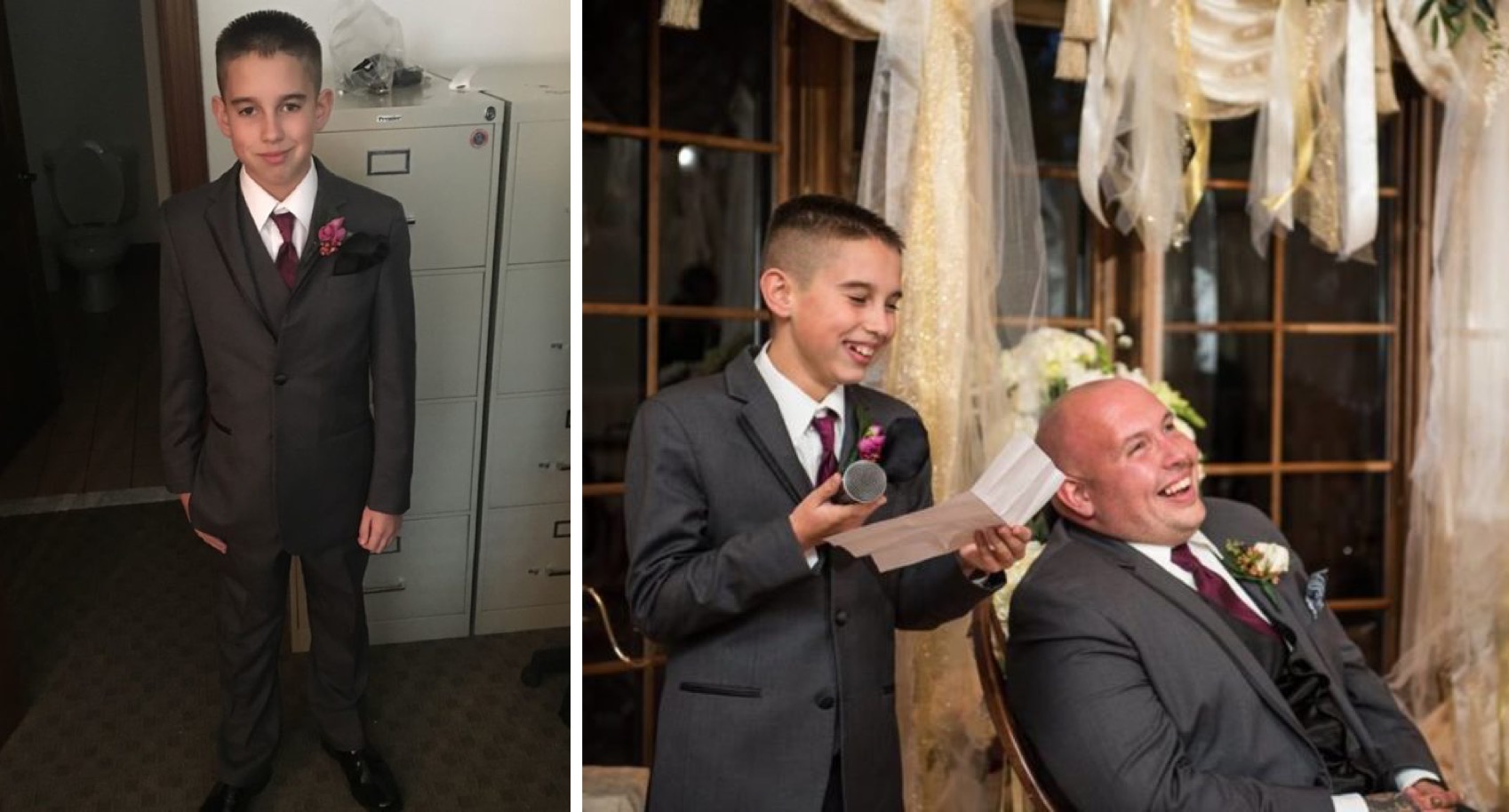10-Yr-Old's Best Man Speech Steals the Show at Dad's Wedding