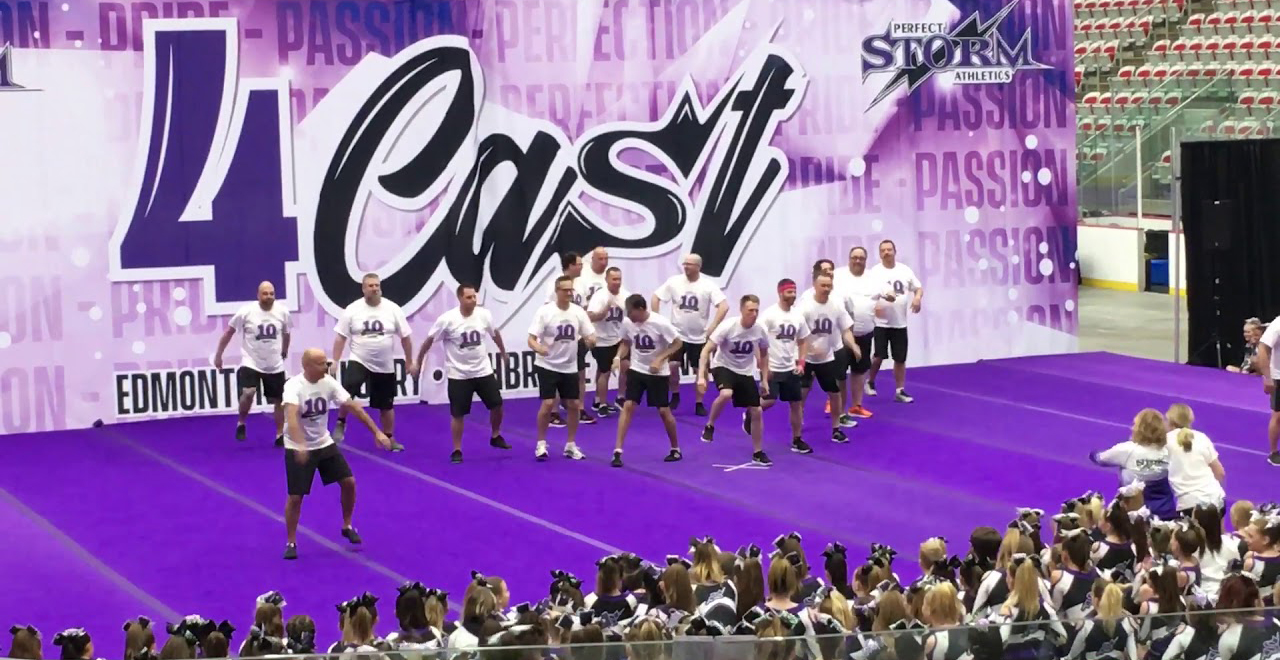 Dads Perform Cheerleading Routine