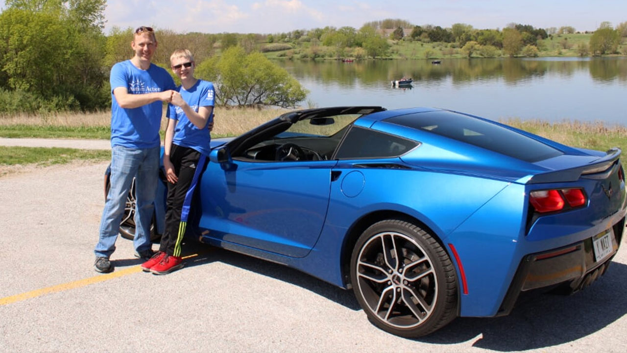Dad and Son Plan 48 State Road Trip in Corvette For Autism Awareness