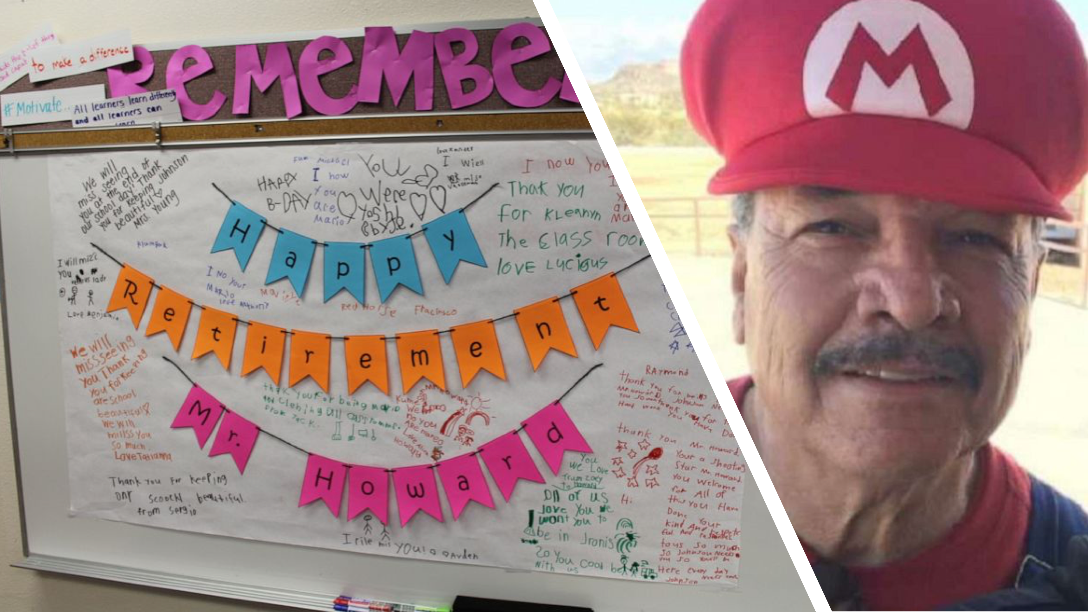 Beloved Custodian Who Dressed up Like Mario Retires With High Score