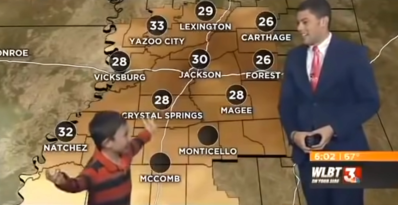 Kid Hijacks Weather Report