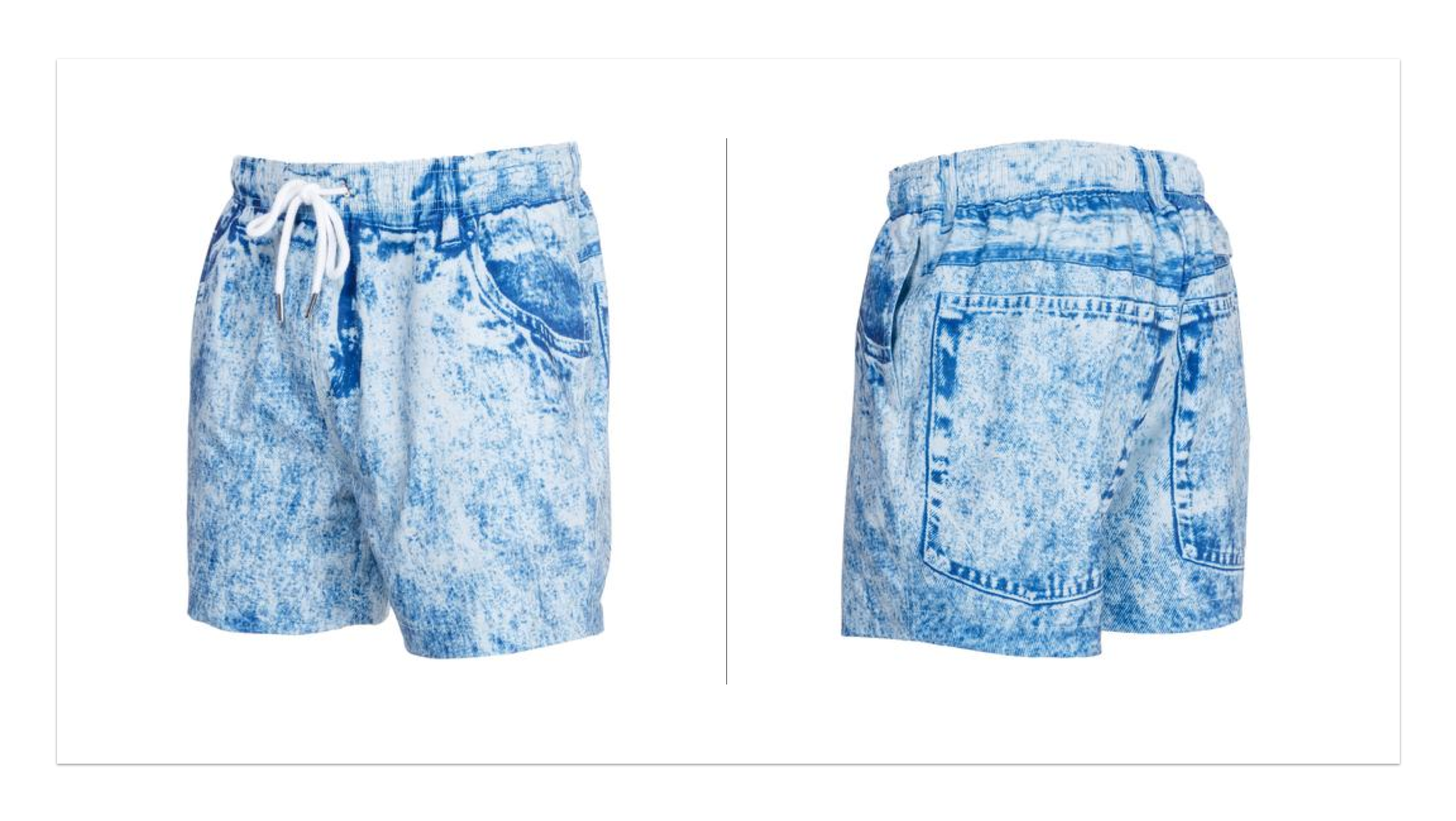 denim swim shorts