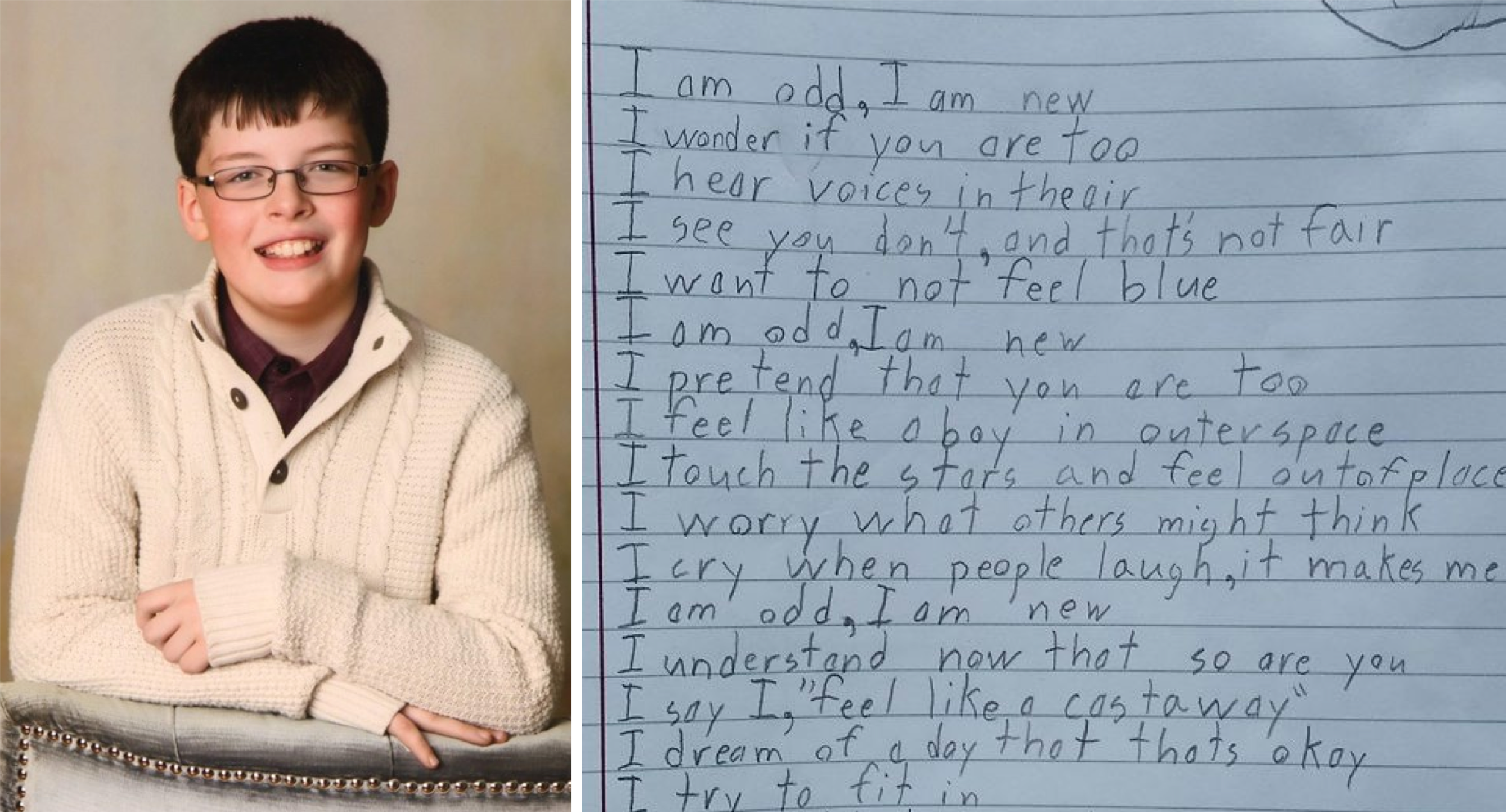 Boy Writes Extraordinary Poem About Life With Autism, Stuns Readers