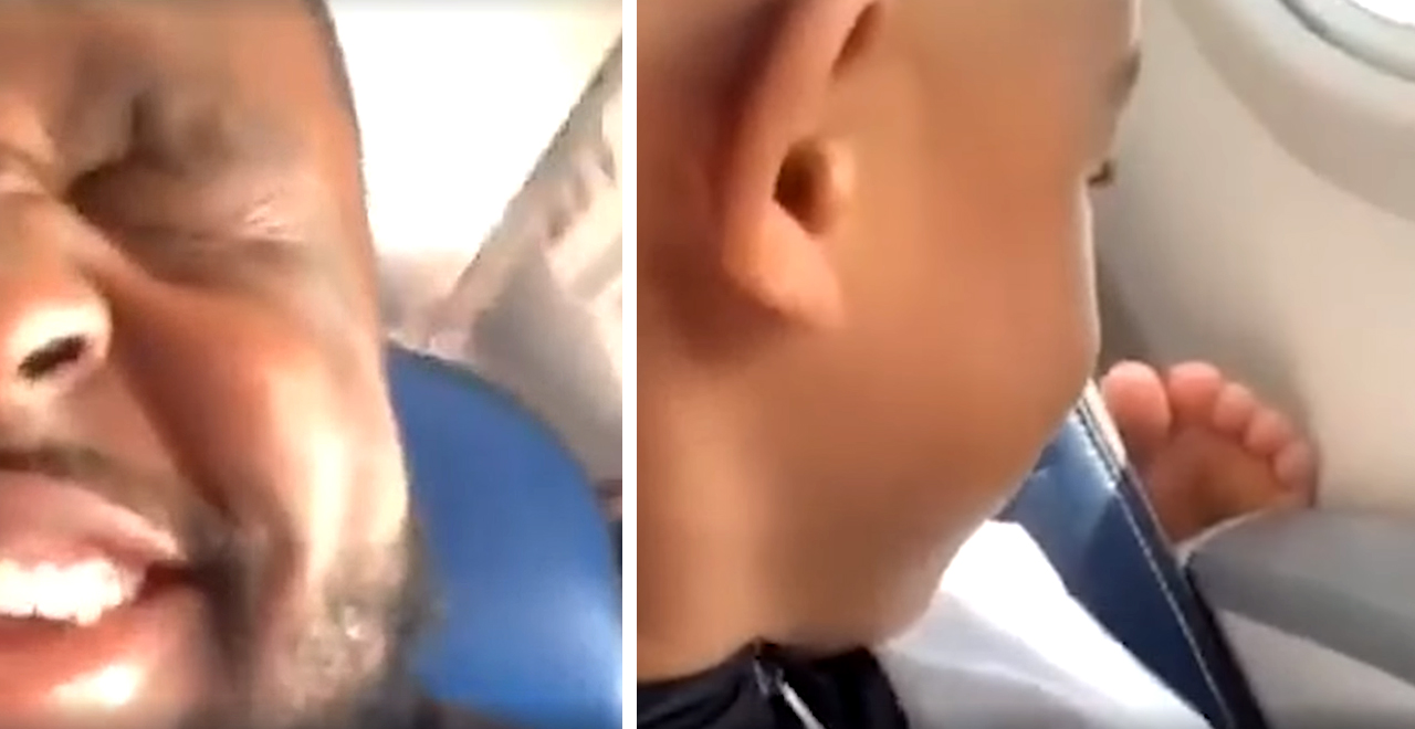 Dad Cracks up at Son's Reaction to Foot