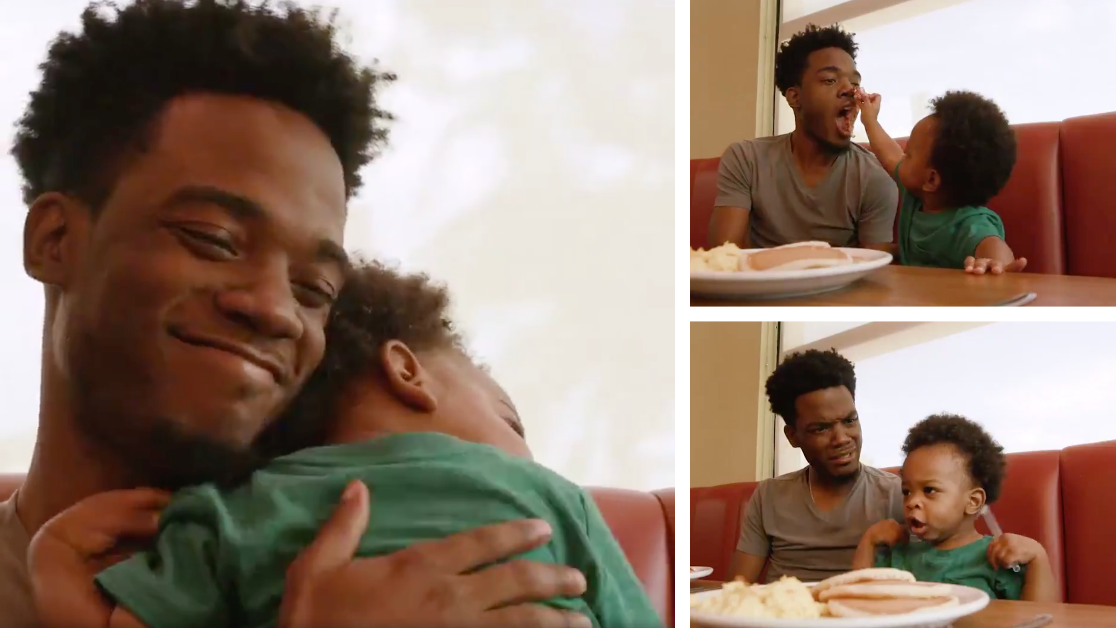 Gibberish Dad-Son Duo Talk Their Way Into Father's Day Denny's Ad