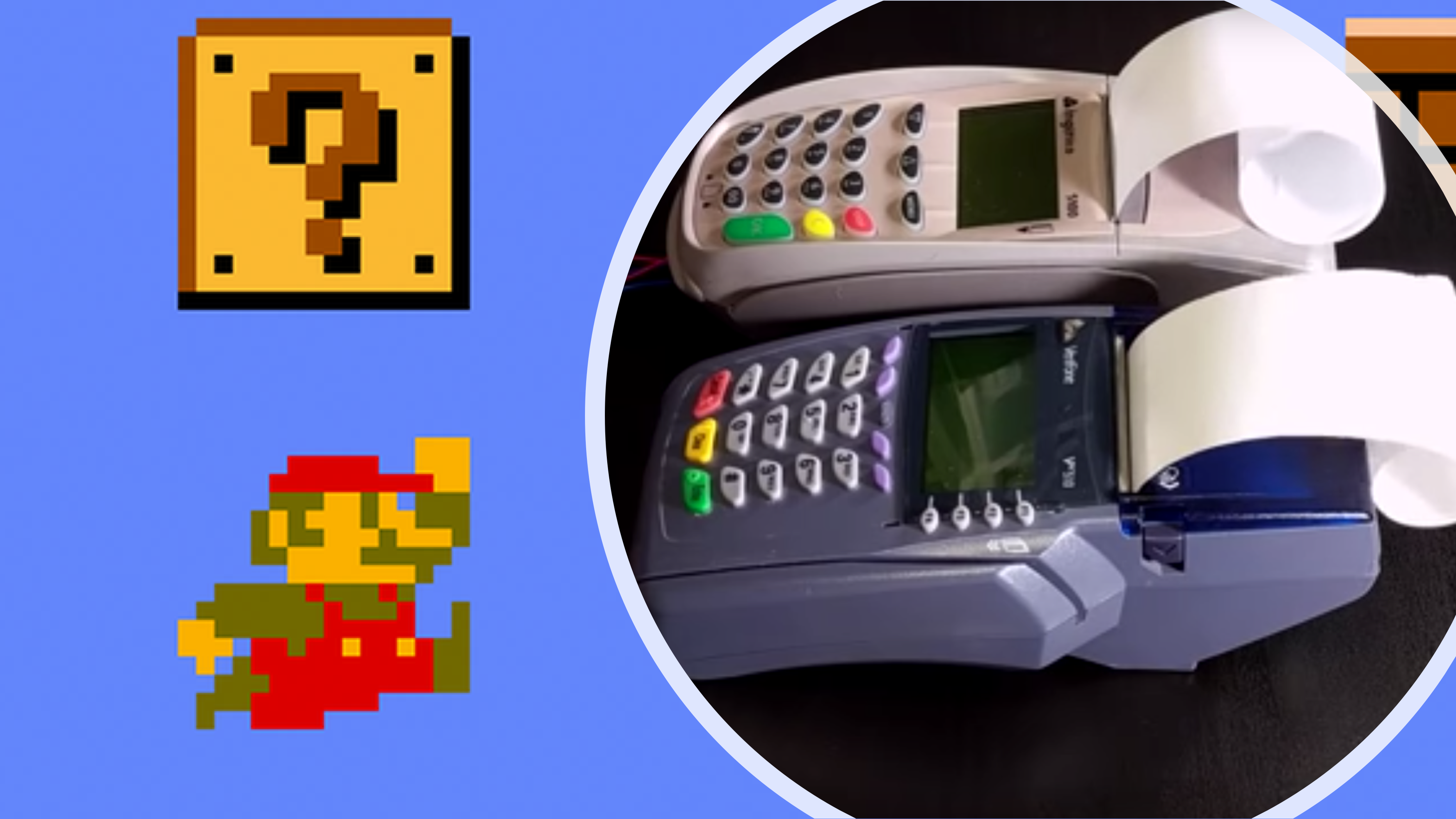 Guy Performs Super Mario Bros. Theme on Credit Card Swipe Machines