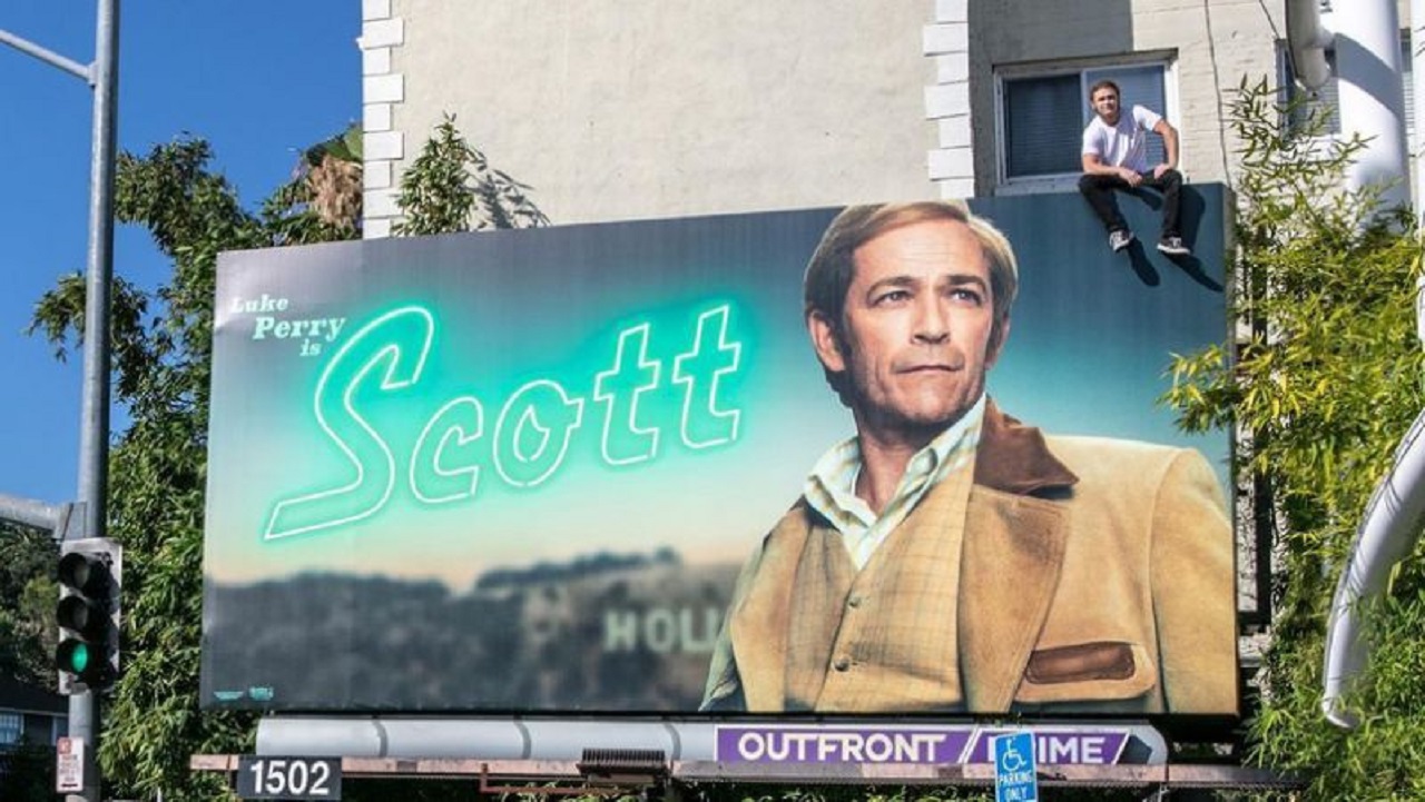 Luke Perry's Son Climbs Dad's Billboard