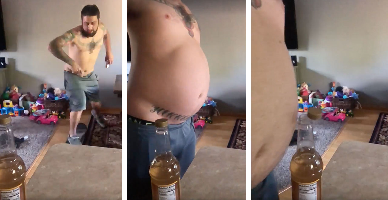 Minnesota Man Uses Dad Bod to Put New Spin on the Bottle Cap Challenge
