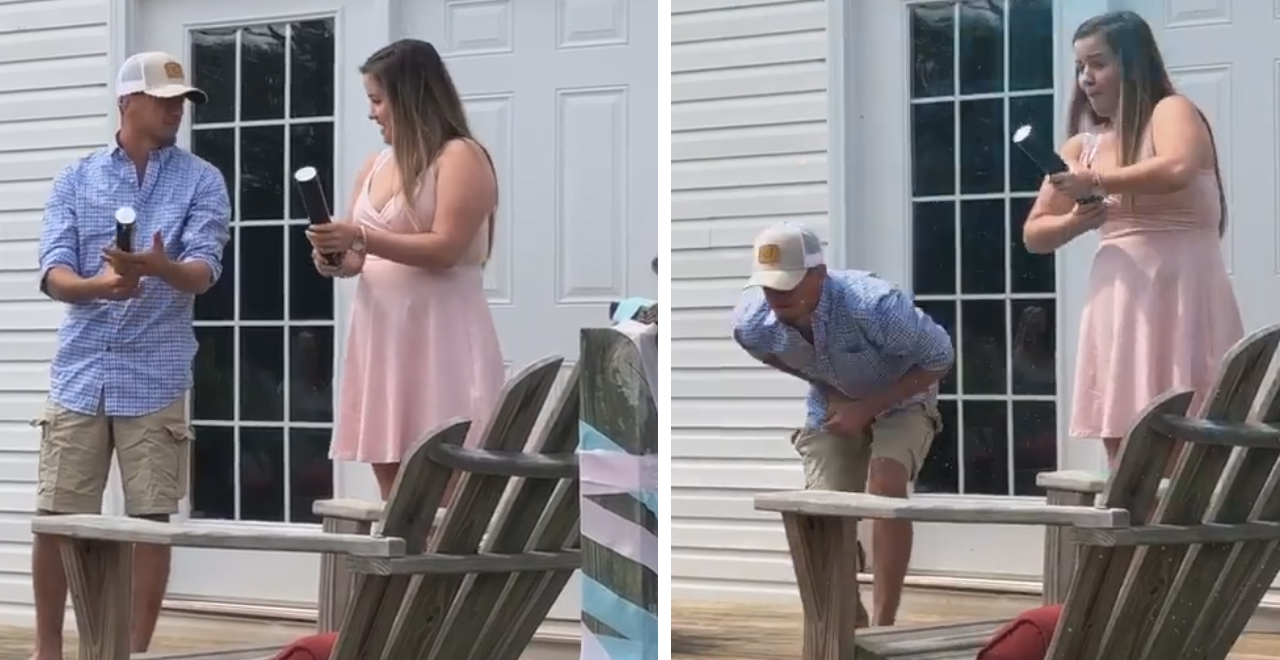 Gender Reveal Nut Sack Mishap