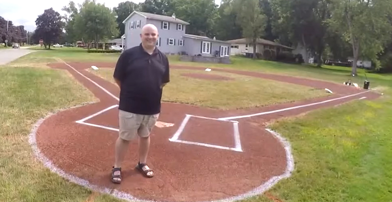 Dad Builds Baseball Field