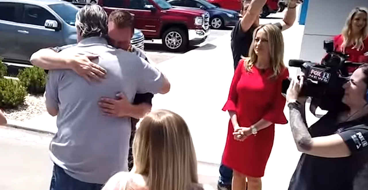 TV Crew Surprises Widowed Dad